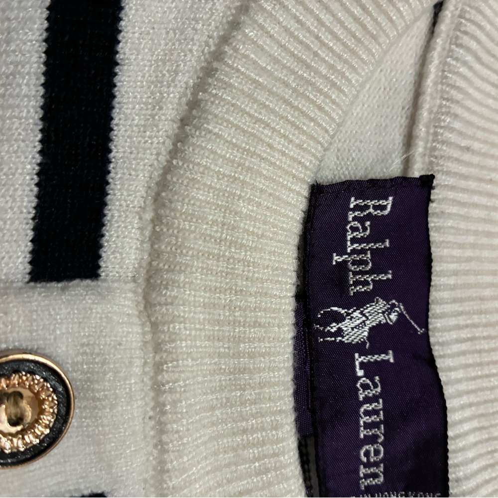 Ralph Lauren Navy and White Knit Top - Picture 2 of 4